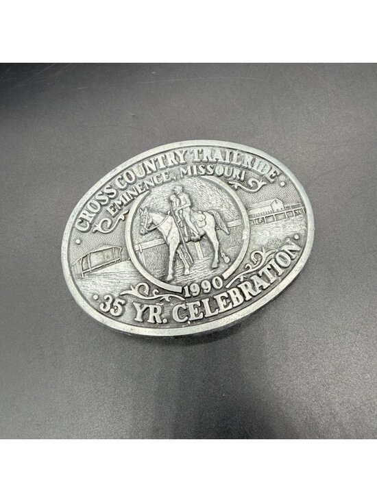 Award Design Medals Other - Vintage Belt Buckle Cross Country Trail Ride Eminence Missouri Western Cowboy